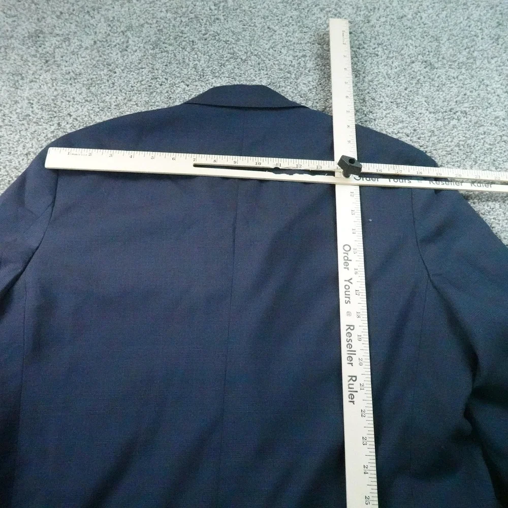 NEW Banana Republic Blazer Mens 42R Navy Plaid Slim Wool Sport Coat Suit Jacket‎